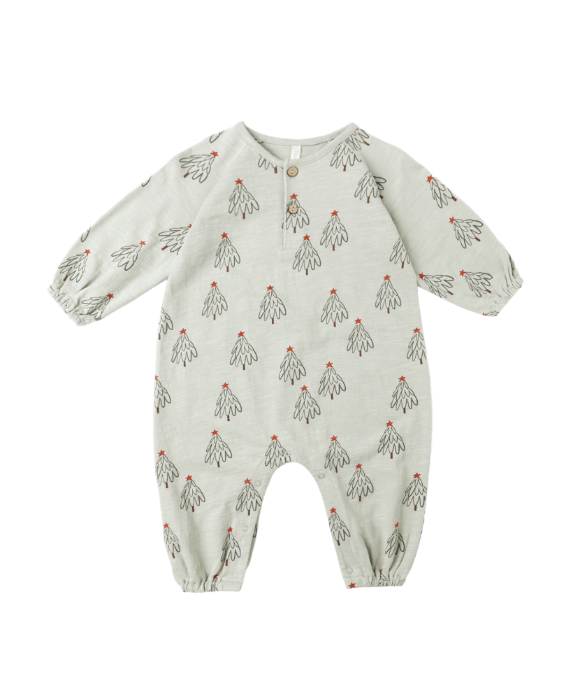 Rylee + Cru Henley Jumpsuit in Trees