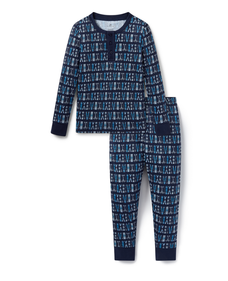 Petite Plume Pima Cotton Snugfit Pajamas in Ski Trails