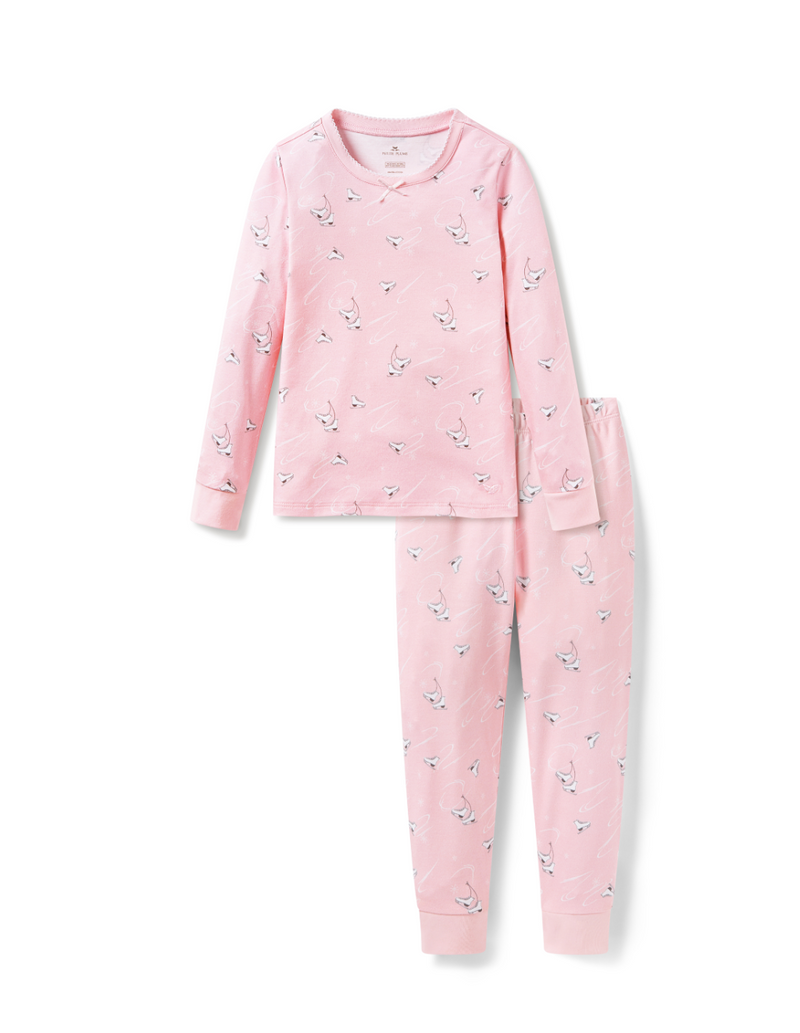 Petite Plume Pima Cotton Snugfit Pajamas in Winter Skates