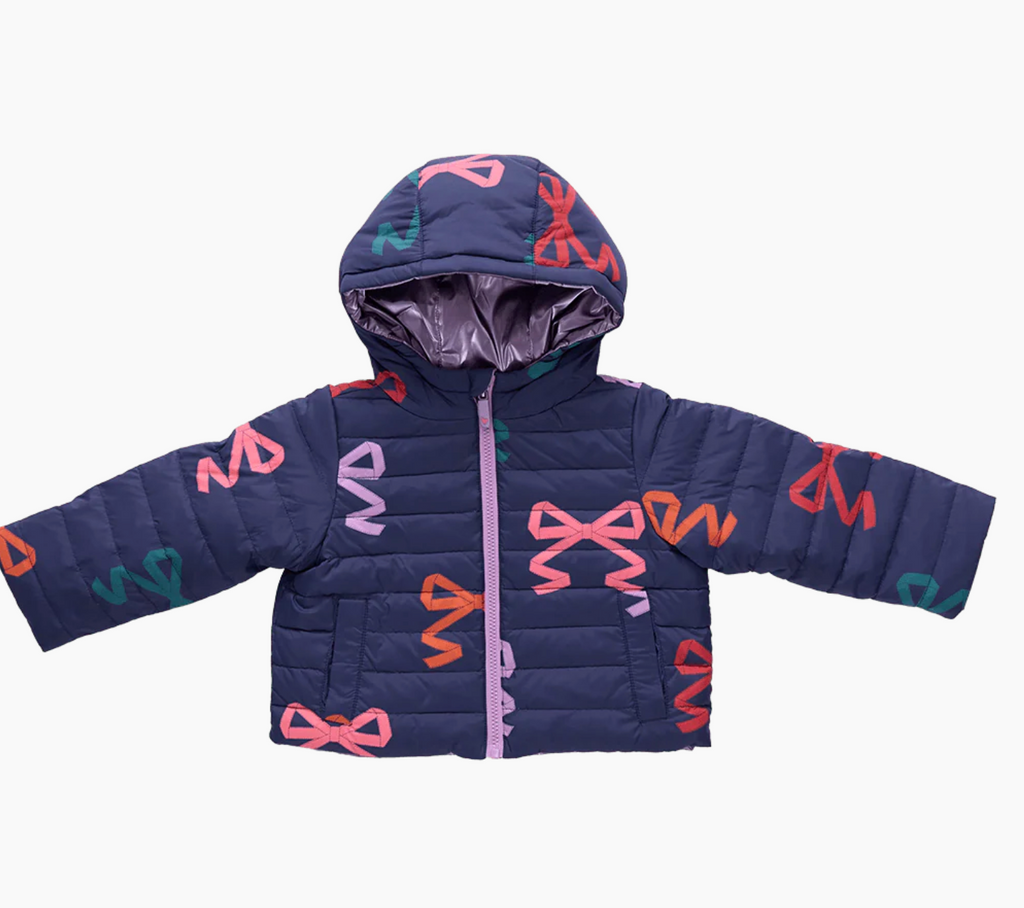 Pink Chicken Reversible Riley Jacket in Multi Bows