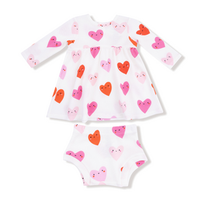 Angel Dear Modal Dress Set  in Happy Hearts