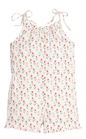 Little English Mimi Romper in Tulip Valley