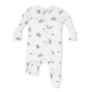 Angel Dear 2 Way Zipper Footie in Sea Turtles