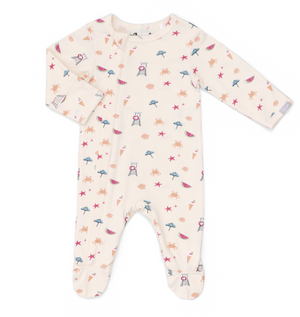 Coccoli Zipper Footie in Beach