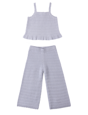 Rylee + Cru Mari Knit Set in Periwinkle