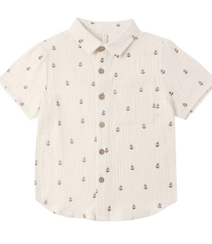 Rylee + Cru Short Sleeve Shirt in Anchors