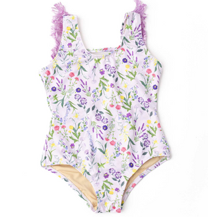 Shade Critters Fringe One-Piece Swimsuit in Wildflower