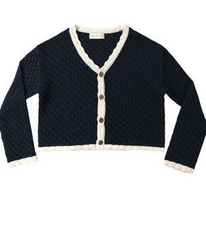 Rylee + Cru Ella Cardigan in Navy