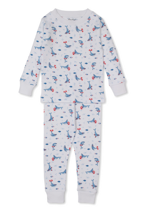 Kissy Kissy Snugfit Pajama Set in Tropical Whales
