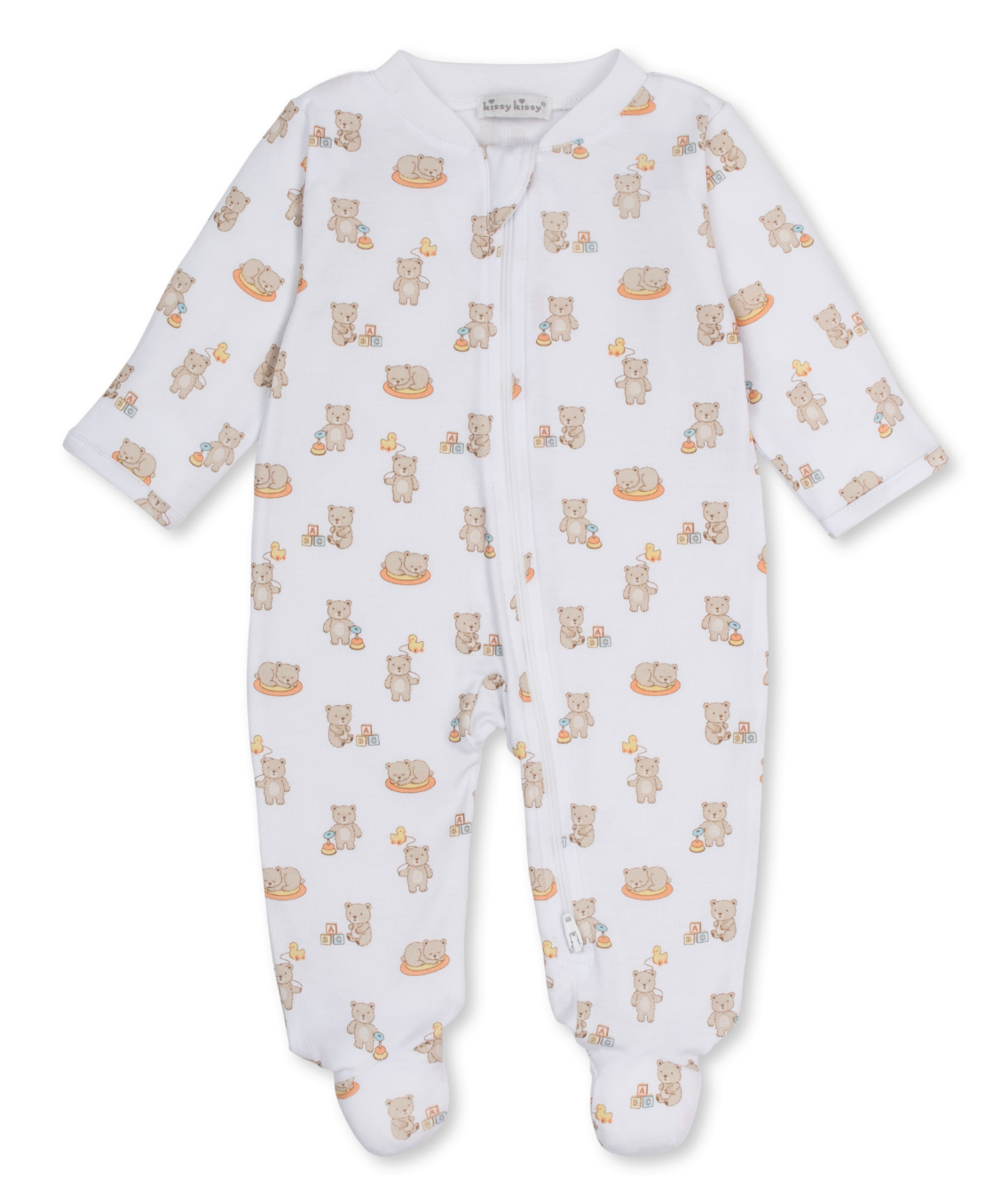 Kissy Kissy Zip Footie in Beary Blessed