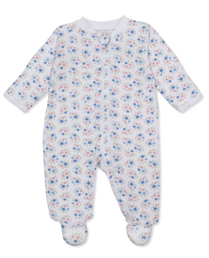 Kissy Kissy Zip Footie in Petal Party