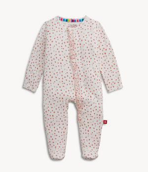 Magnetic Me Modal Ruffle Footie in Apple Blossom