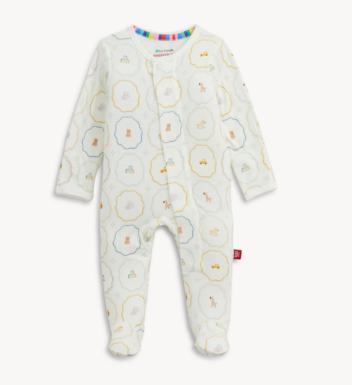 Magnetic Me Modal Footie in Cream Nursery Magic
