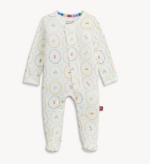 Magnetic Me Modal Footie in Cream Nursery Magic