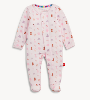 Magnetic Me Modal Footie in Pink Nursery Nostalgia
