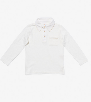 Oso & Me Parker Polo with Vanilla Piping