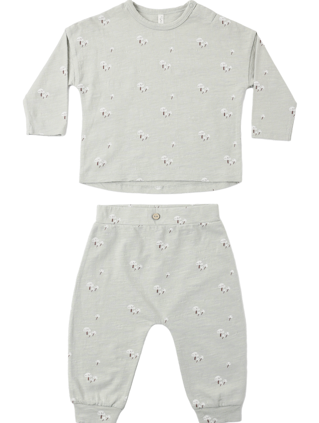 Rylee + Cru Long Sleeve Tee + Pant Set in Mushrooms