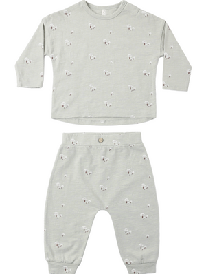 Rylee + Cru Long Sleeve Tee + Pant Set in Mushrooms