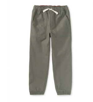 Tea Collection Game On Reverse Twill Joggers in Dried Rosemary