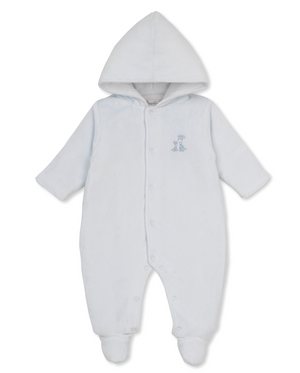 Kissy Kissy Velour Bunting in Light Blue Just Giraffes