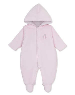 Kissy Kissy Velour Bunting in Pink Just Giraffes