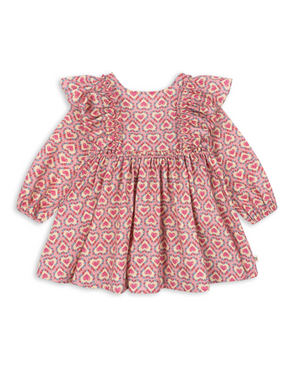 Konges Slojd Evia Bow Dress in Felice Rose