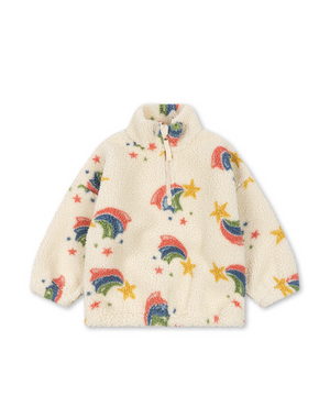 Konges Slojd Jody Teddy Half Zip in Rainbow Star