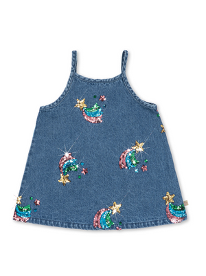 Konges Slojd Magot Sequin Dress in Rainbow Star
