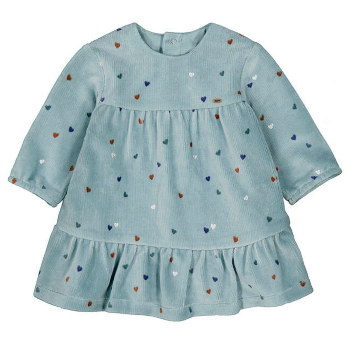 Mayoral Corduroy Dress in Multi Hearts