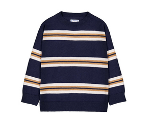 Mayoral Crewneck Sweater in Ink Stripe