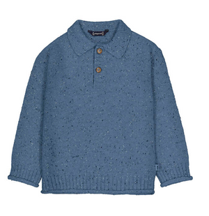 Mayoral Polo Sweater in Indigo Tweed