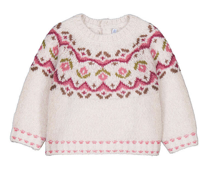 Mayoral Sweater in Floral Jacquard