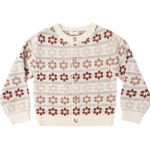 Rylee + Cru Cheyenne Cardigan in Floral Fair Isle