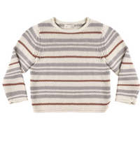 Rylee + Cru Jacques Sweater in Dusty Blue Stripe