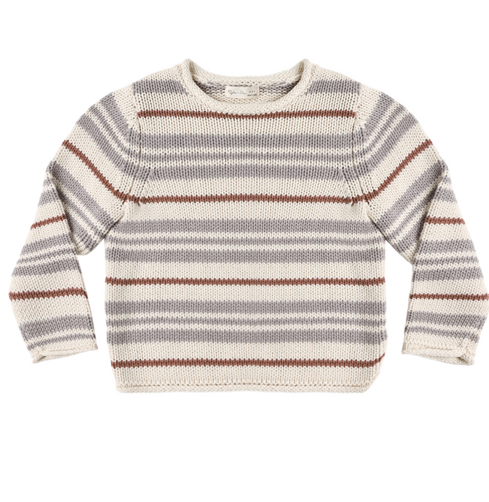 Rylee + Cru Jacques Sweater in Dusty Blue Stripe