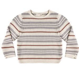 Rylee + Cru Jacques Sweater in Dusty Blue Stripe