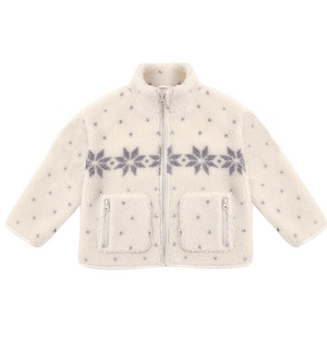 Rylee + Cru Felix Jacket in Natural Fair Isle