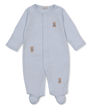 Kissy Kissy Snap Footie in Blue Teddy Bear Club