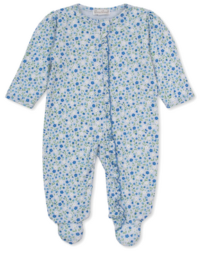 Kissy Kissy Zip Ruffle Footie in Pretty Petals