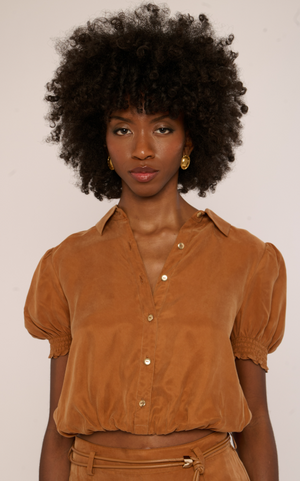 Love the Label Faelyn Top in Cognac