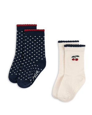 Konges Slojd Socks Two-Pack in Cherry Dot