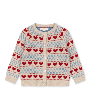 Konges Slojd Belou Knit Cardigan in Hearts