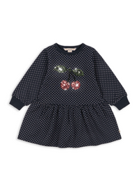 Konges Slojd Lou Terry Sweatshirt Dress in Sequin Cherries