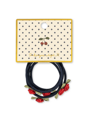 Konges Slojd 6-Pack Hair Elastics in Rose Rouge