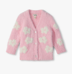 Hatley Fuzzy Cardigan in Flowers