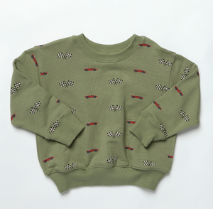 Coop Kids by Pink Chicken Play Sweatshirt in Racecars