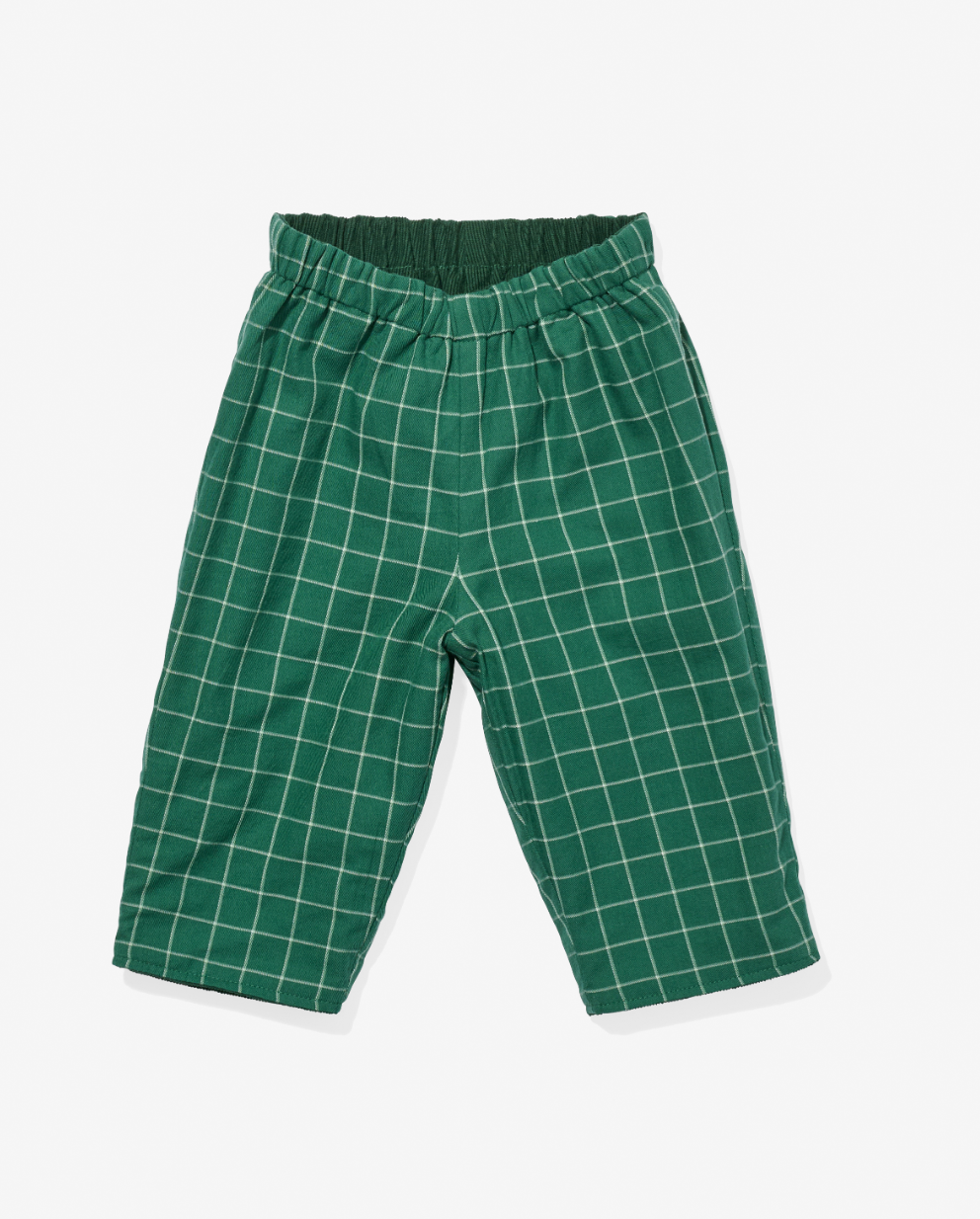 Oso & Me Reversible Pant in Green Holiday Plaid