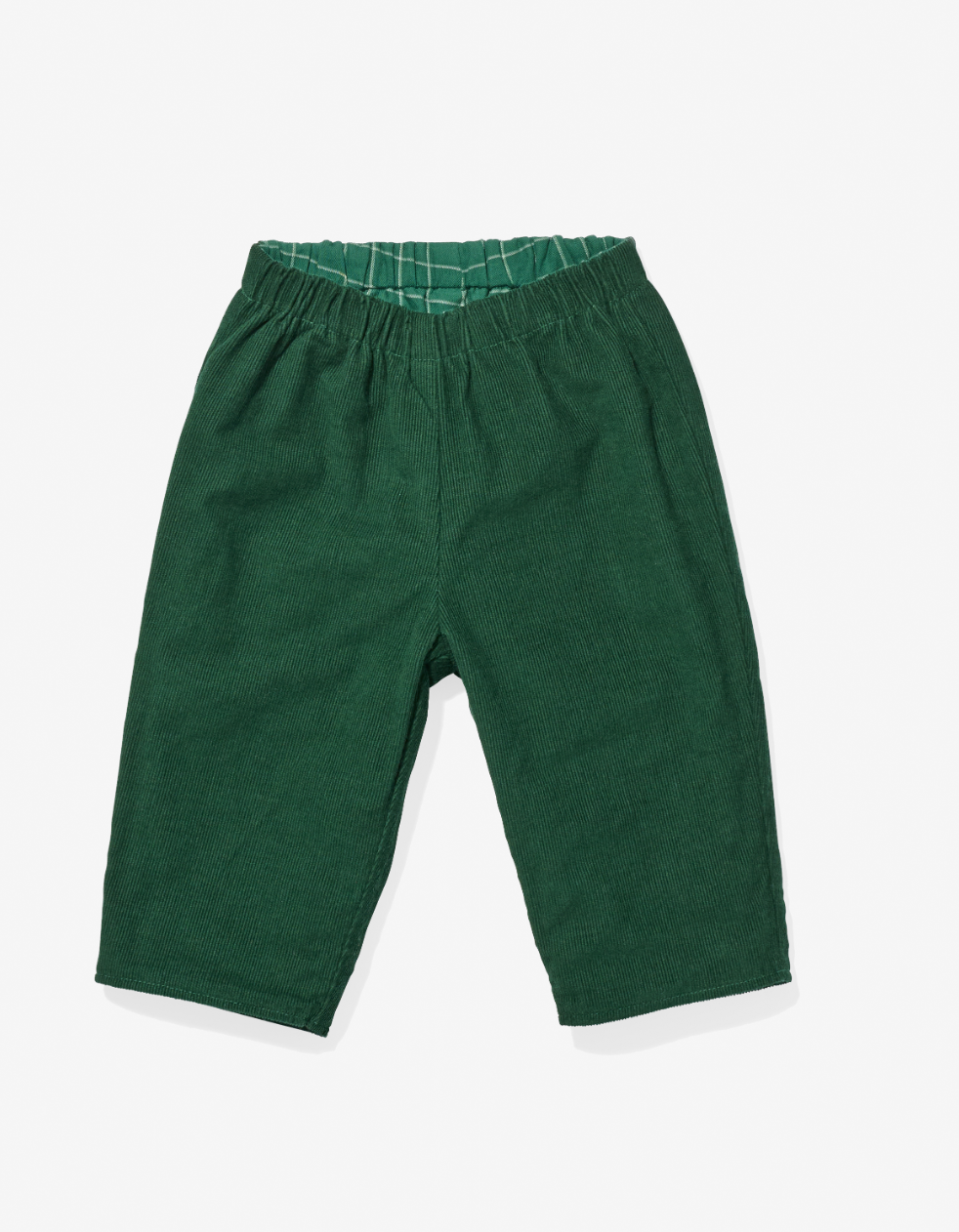 Oso & Me Reversible Pant in Green Holiday Plaid