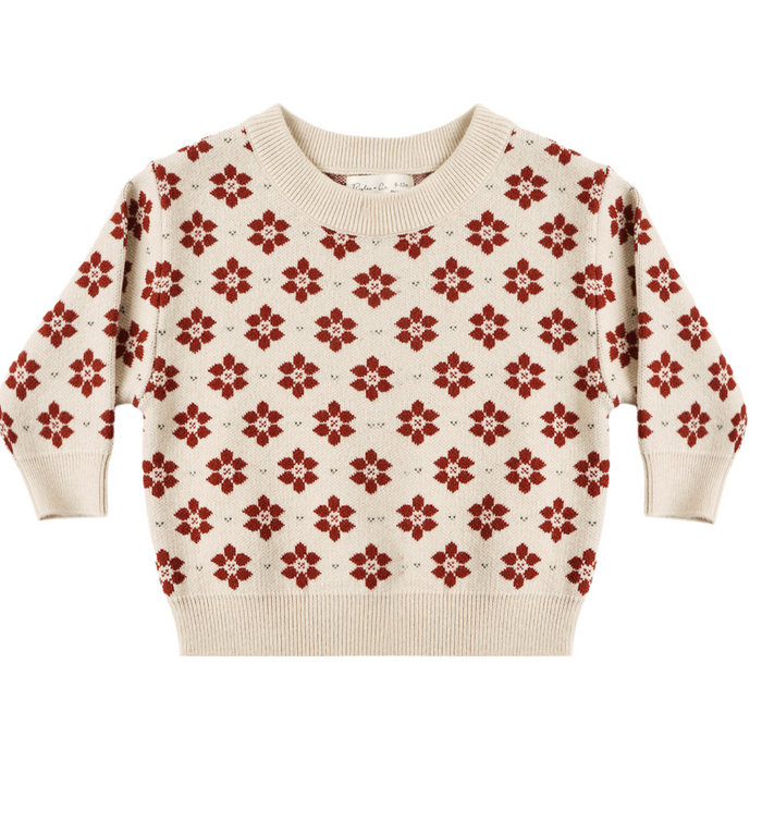 Rylee + Cru Shiloh Sweater in Poinsettia