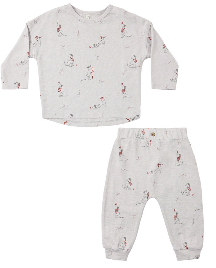 Rylee + Cru Tee + Pant Set in Dalmatian